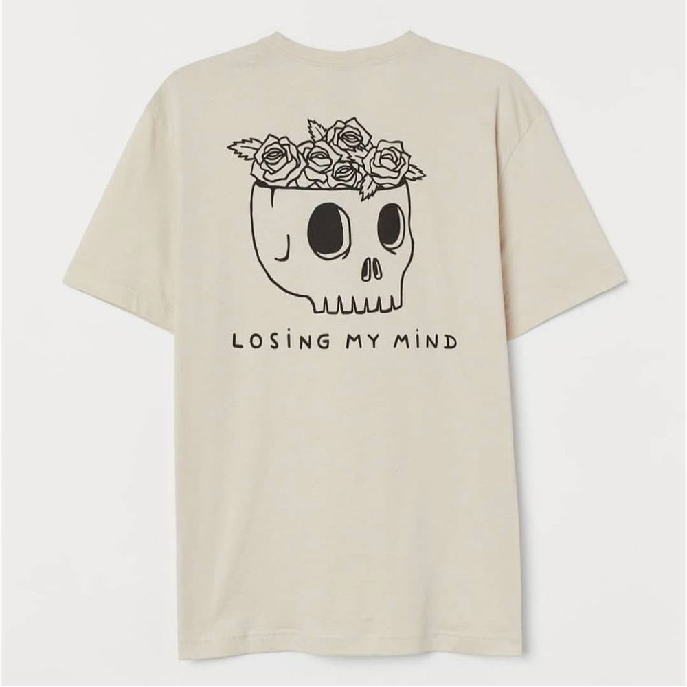 Graphic Cream Skull T-Shirt